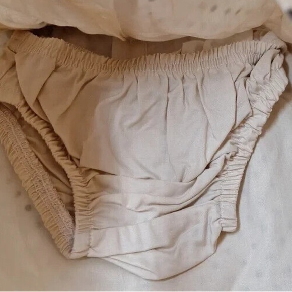 Carters 2 piece polka dot dress with velvet trim and bow - Picture 6 of 6